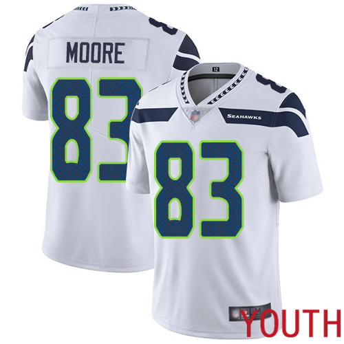 Seattle Seahawks Limited White Youth David Moore Road Jersey NFL Football #83 Vapor Untouchable->youth nfl jersey->Youth Jersey